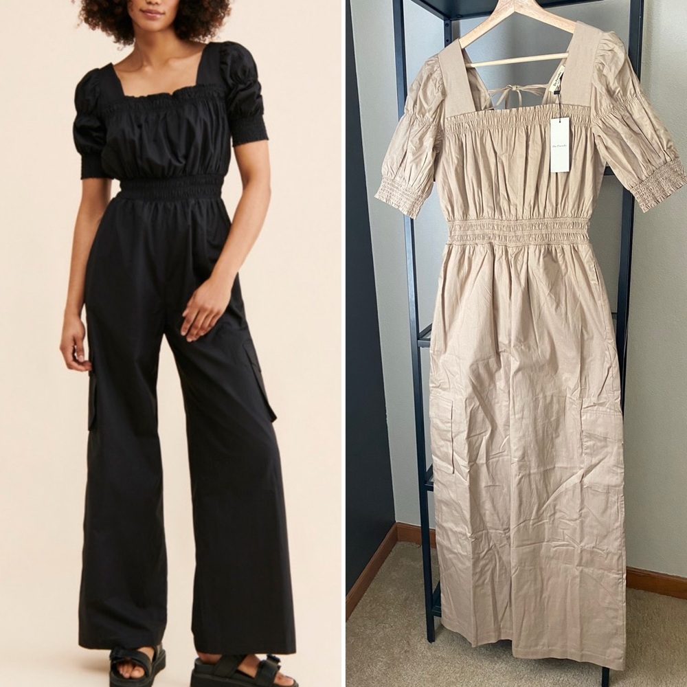 NWT Du Paradis Cargo Wide Leg Jumpsuit